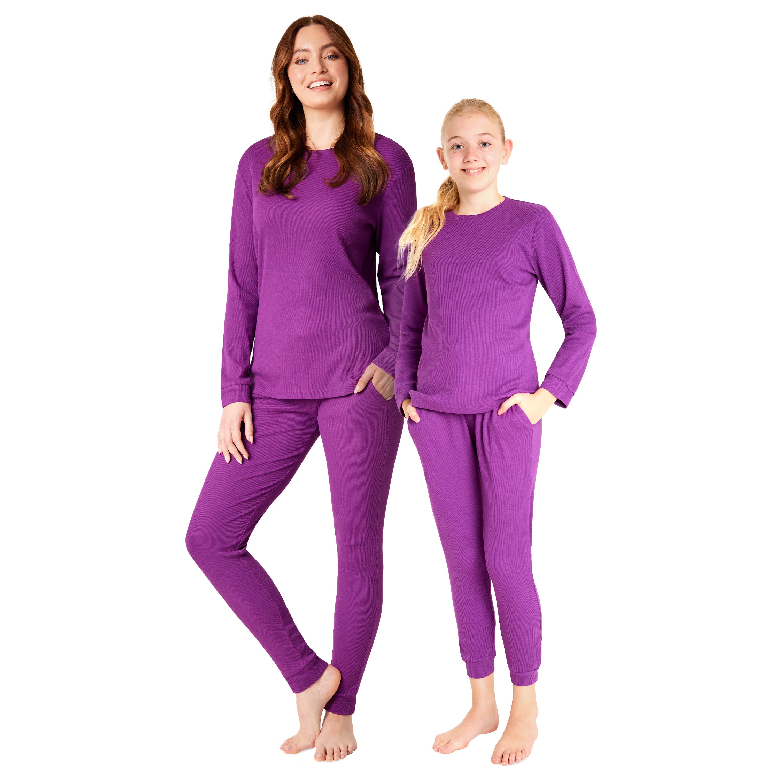 CityComfort Ribbed Pyjamas for Kids - Matching PJs for Family - Get Trend