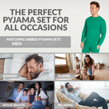 CityComfort Ribbed Pyjamas for Men -Matching PJs for Family - Get Trend