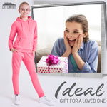 CityComfort Girls Tracksuit Set 2 Piece Jogging Bottoms and Hoodie Loungewear - Get Trend