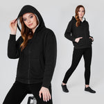 CityComfort Womens Hoodie with Fleece Lining Zip - Get Trend