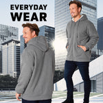 CityComfort Mens Hoodie with Fleece Lining - Zip for Hoodie Men - Get Trend