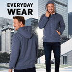 CityComfort Mens Hoodie with Fleece Lining - Zip for Hoodie Men - Get Trend