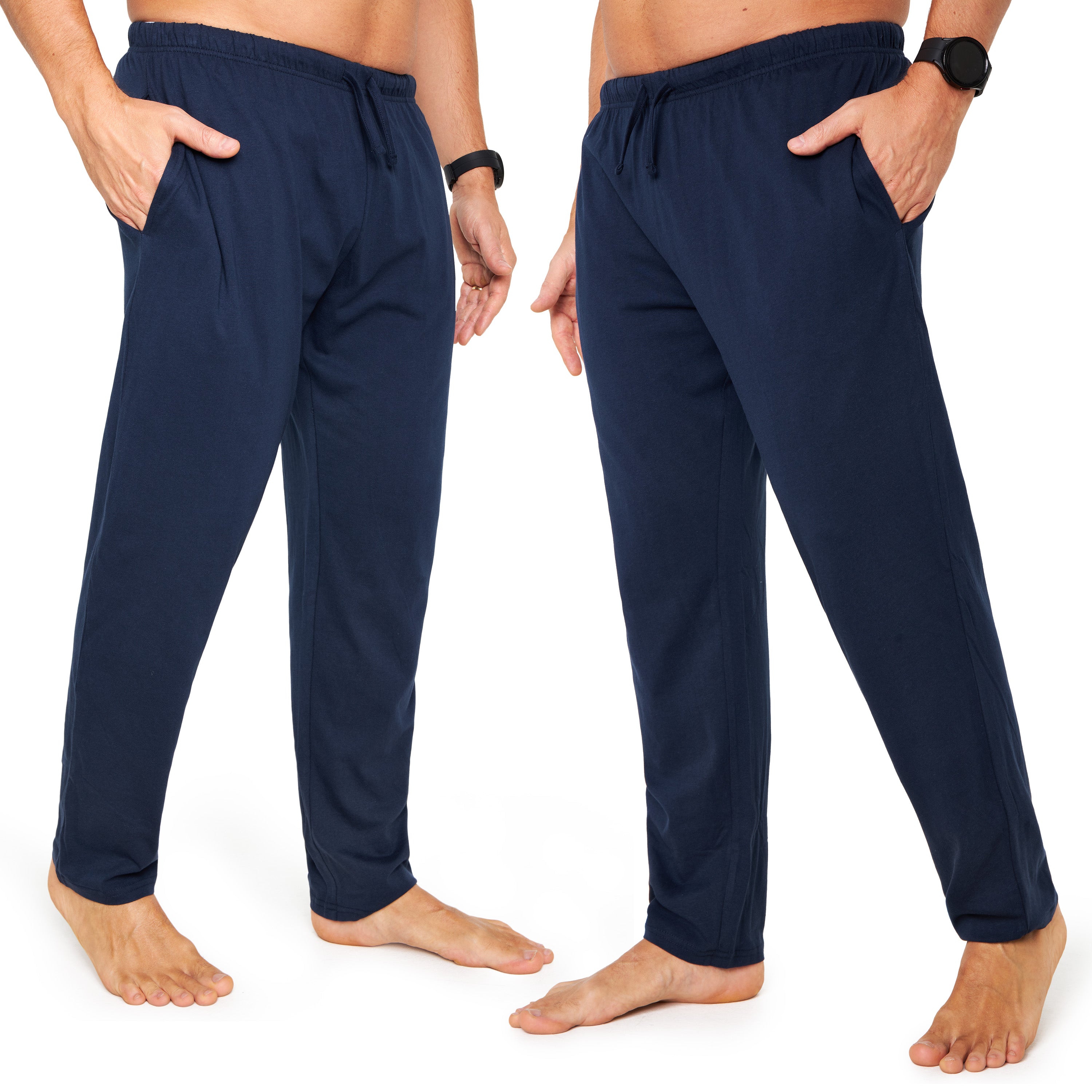 CityComfort Mens Pyjama Bottoms - Jersey Lounge Pants - Drawstring Waist - Get Trend