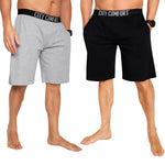 CityComfort Mens Pyjama Shorts - Jersey Lounge Wear with Pockets Pack of 2 - Get Trend