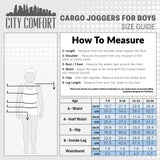 CityComfort Boys Cargo Joggers with 4 Pockets Comfy Casual Stylish Sweatpants - Gifts for Him