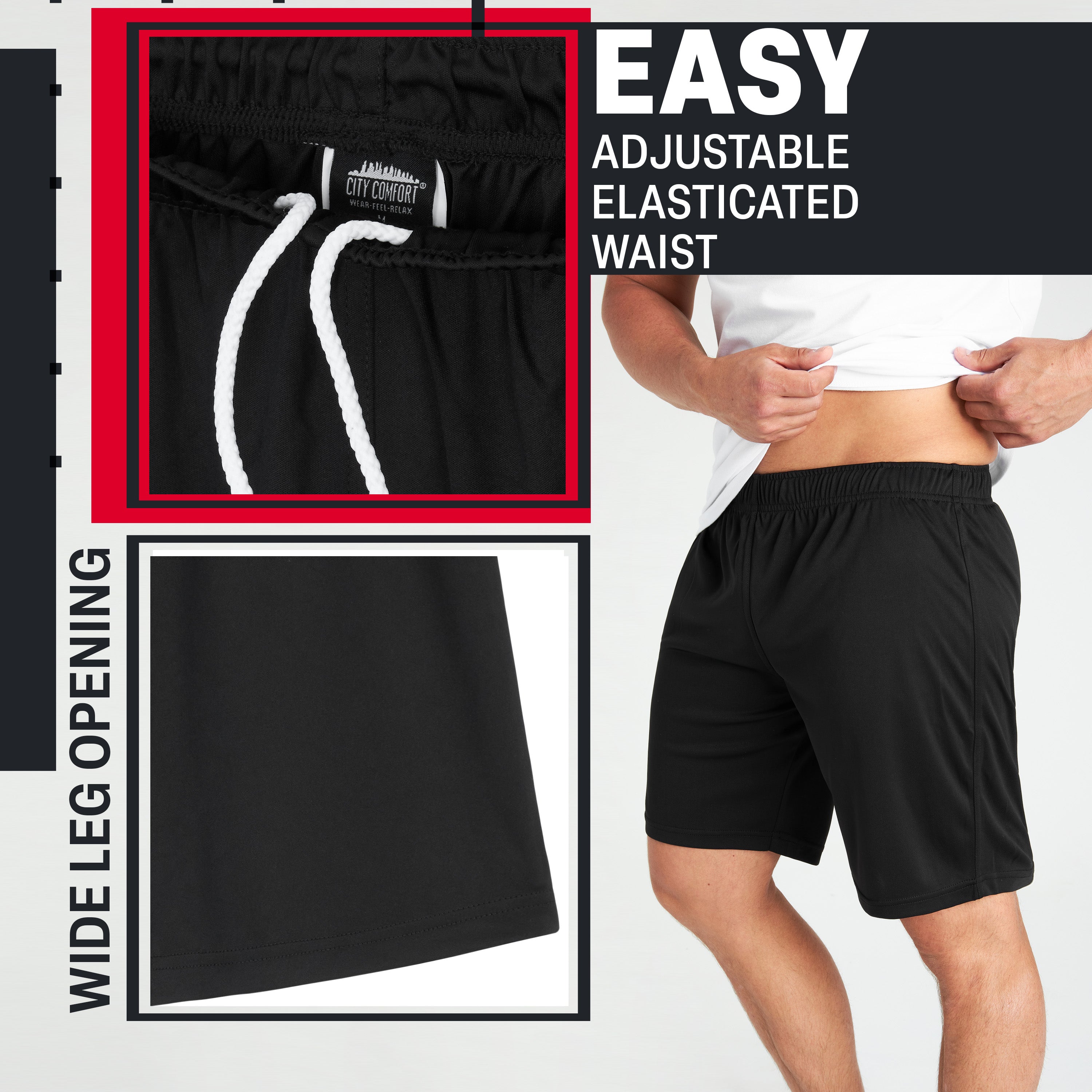 CityComfort Gym Shorts for Men, Quick Dry Running Shorts - Get Trend