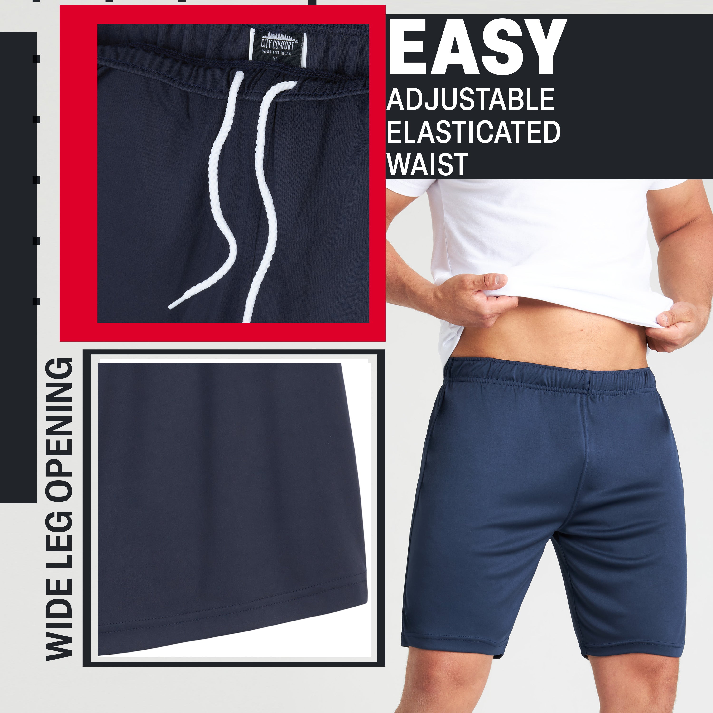 CityComfort Gym Shorts for Men, Quick Dry Running Shorts - Get Trend