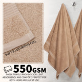 CityComfort Bath Towels Set of 4, 100% Cotton 550 GSM Absorbent Bathroom Towels