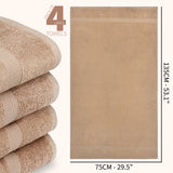 CityComfort Bath Towels Set of 4, 100% Cotton 550 GSM Absorbent Bathroom Towels