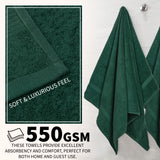 CityComfort Bath Towels Set of 4, 100% Cotton 550 GSM Absorbent Bathroom Towels