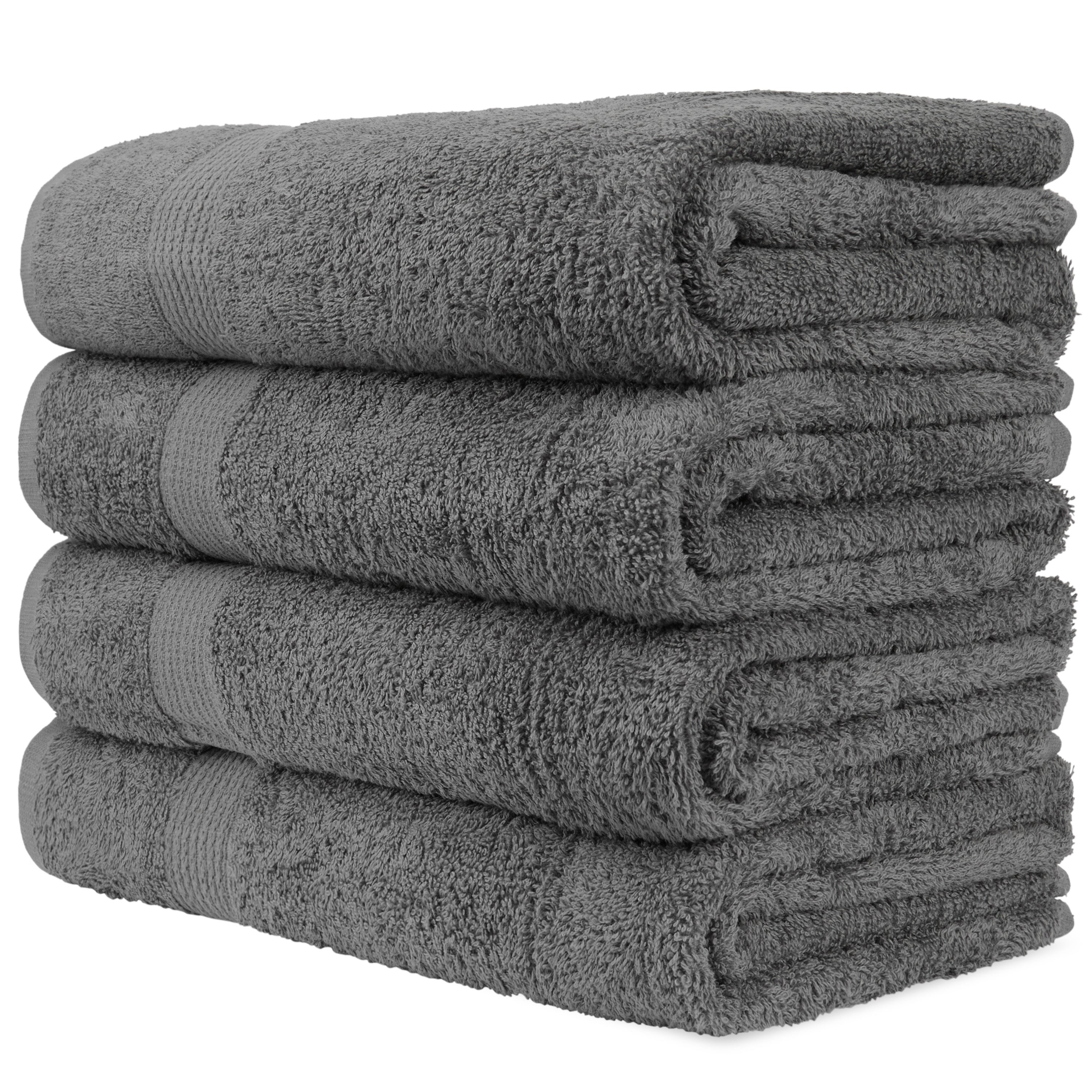 CityComfort Bath Towels Set of 4, 100% Cotton 550 GSM Absorbent Bathroom Towels