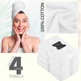 CityComfort Bath Towels Set of 4, 100% Cotton 550 GSM Absorbent Bathroom Towels