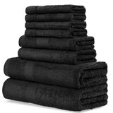 CityComfort Towel Set of 8, 100% Cotton 550GSM Absorbent Bathroom Towels Various Sizes