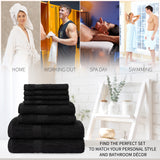 CityComfort Towel Set of 8, 100% Cotton 550GSM Absorbent Bathroom Towels Various Sizes