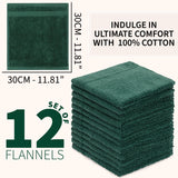 CityComfort Face Towels Set of 12, 100% Cotton 550 GSM Absorbent Bathroom Towels