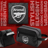 Arsenal F.C. Toiletry Bags for Men, Hanging Wash Bag with Zipped Pocket - Gifts for Him