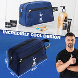 Tottenham Hotspur F.C. Toiletry Bags for Men, Hanging Wash Bag with Zipped Pocket