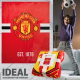 Manchester United F.C. Throw Blanket, 150cm x 127cm Soft Fleece Blanket