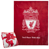 Liverpool F.C. Fleece Bed Blanket Soft Bed Throw 125 x 150cm Liverpool Gifts (Red)