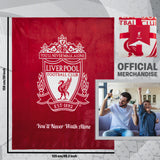 Liverpool F.C. Fleece Bed Blanket Soft Bed Throw 125 x 150cm Liverpool Gifts (Red)