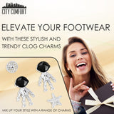 CityComfort Clog Charms, Mixed Shoe Decoration Charms - Silver/Black - Get Trend