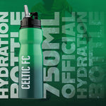 Celtic F.C. Water Bottle with Straw - Metal Water Bottle for Football Fans - Get Trend