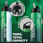 Celtic F.C. Water Bottle with Straw - Metal Water Bottle for Football Fans - Get Trend