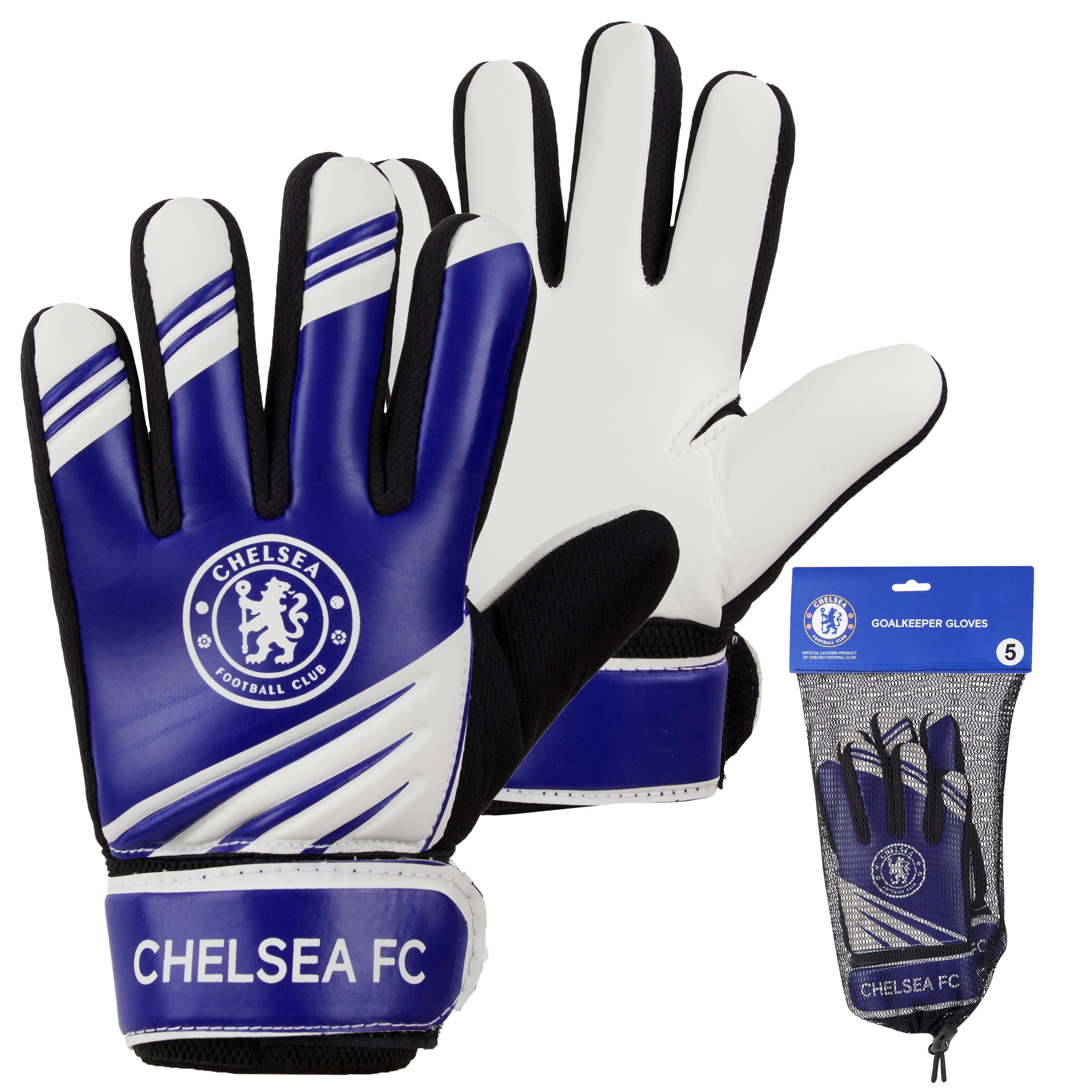 Chelsea F.C. Goalkeeper Gloves for Kids and Teenagers - Size 5 - Get Trend