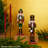 DECO EXPRESS Nutcracker Pack of 2 Wooden Nutcracker Soldier 30cm Festive Christmas Decoration Xmas Ornaments