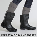 Boot Liner for Men and Teenagers - Warm Fleece Wellie Socks - Get Trend