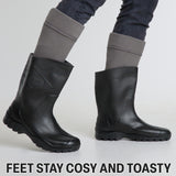 Boot Liner for Men and Teenagers - Warm Fleece Wellie Socks - Get Trend