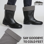 Boot Liner for Men and Teenagers - Warm Fleece Wellie Socks - Get Trend