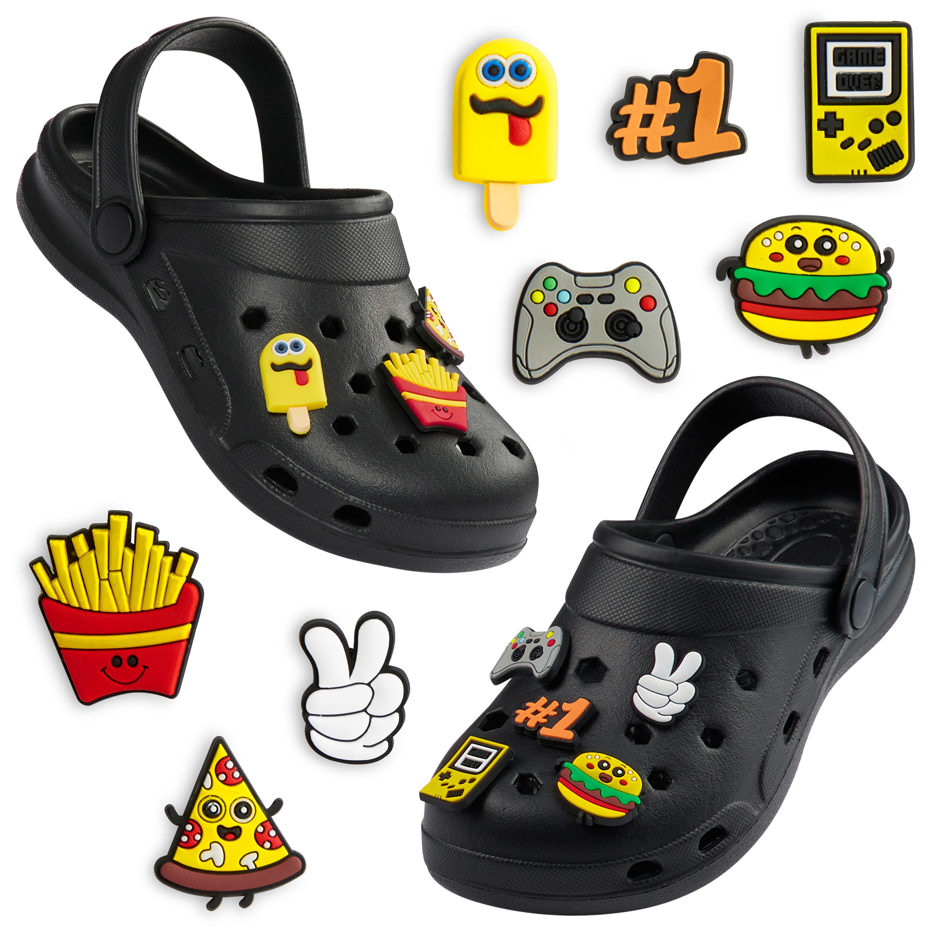 CityComfort Kids Clogs with Removable Charms, Beach Pool Shoes - Kids Gifts - Get Trend