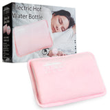 Rechargeable Electric Hot Water Bottle Heat Pad 6 Hour Warmth Temperature Control Detachable Lead Cosy Bed Warmer Hand Warmer Pouch Gifts