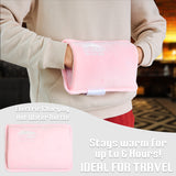 Rechargeable Electric Hot Water Bottle Heat Pad 6 Hour Warmth Temperature Control Detachable Lead Cosy Bed Warmer Hand Warmer Pouch Gifts