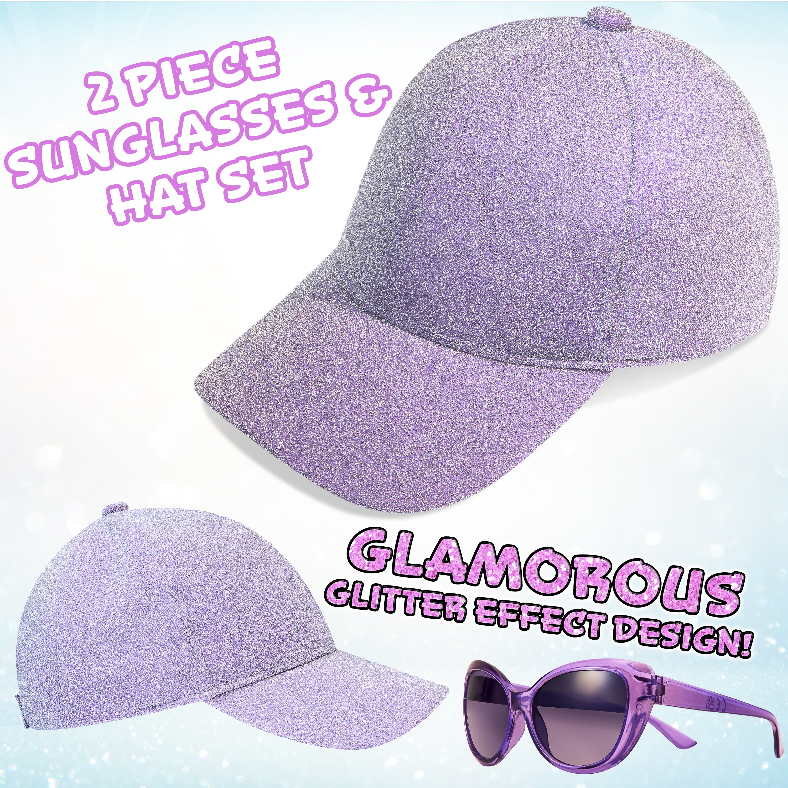 CityComfort Girls Cap and Sunglasses Set, Baseball Cap and UV Sunglasses - Get Trend