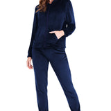 CityComfort Tracksuit Womens Full Set, 2 Piece Zip Up Velour Tracksuit - Get Trend