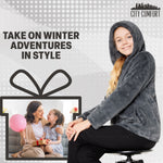 Girls Coat - Fluffy Hooded Zip Up Coat for Kids and Teenagers - Get Trend