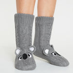 CityComfort Fluffy Socks for Women - GRAY KOALA - Get Trend