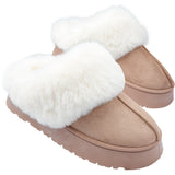 CityComfort Sherpa Lined Slippers,Slip-On House Shoes with Non Slip Sole - Gifts For Her