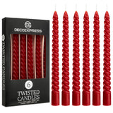 Dinner Candles - Pack of 6 Twisted Candles - Get Trend