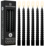 Dinner Candles - Pack of 6 Twisted Candles