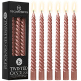 Dinner Candles - Pack of 6 Twisted Candles