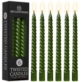 Dinner Candles - Pack of 6 Twisted Candles