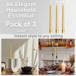 Dinner Candles - Pack of 3 Twisted Candles - Get Trend