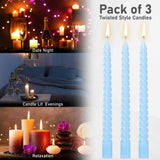 Dinner Candles - Pack of 3 Twisted Candles