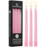 Dinner Candles - Pack of 3 Twisted Candles