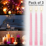 Dinner Candles - Pack of 3 Twisted Candles