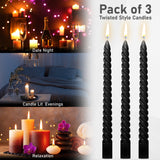 Dinner Candles - Pack of 3 Twisted Candles