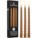 Dinner Candles - Pack of 3 Twisted Candles